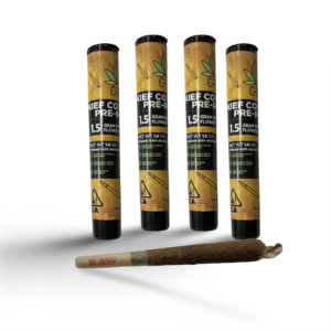 Bundle and save! 4 for $50 Kief Covered preroll 1.5G premium flower infused with distillate hybrid