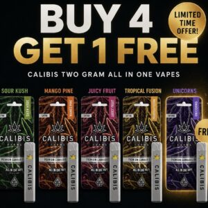 Buy 4 get 1 FREE Calibis TWO GRAM vapes