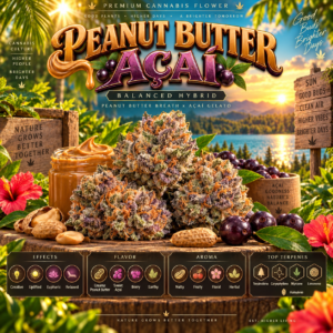 New! Cafe ZaZa- Peanut butter Acai indoor 34% THC Euphoric Hybrid
